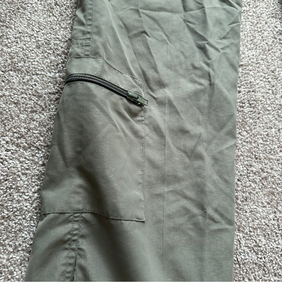 Y2K Olive Green Utility Bootcut Pants Juniors Size 11 Outdoor Streetwear Field - Picture 7 of 14